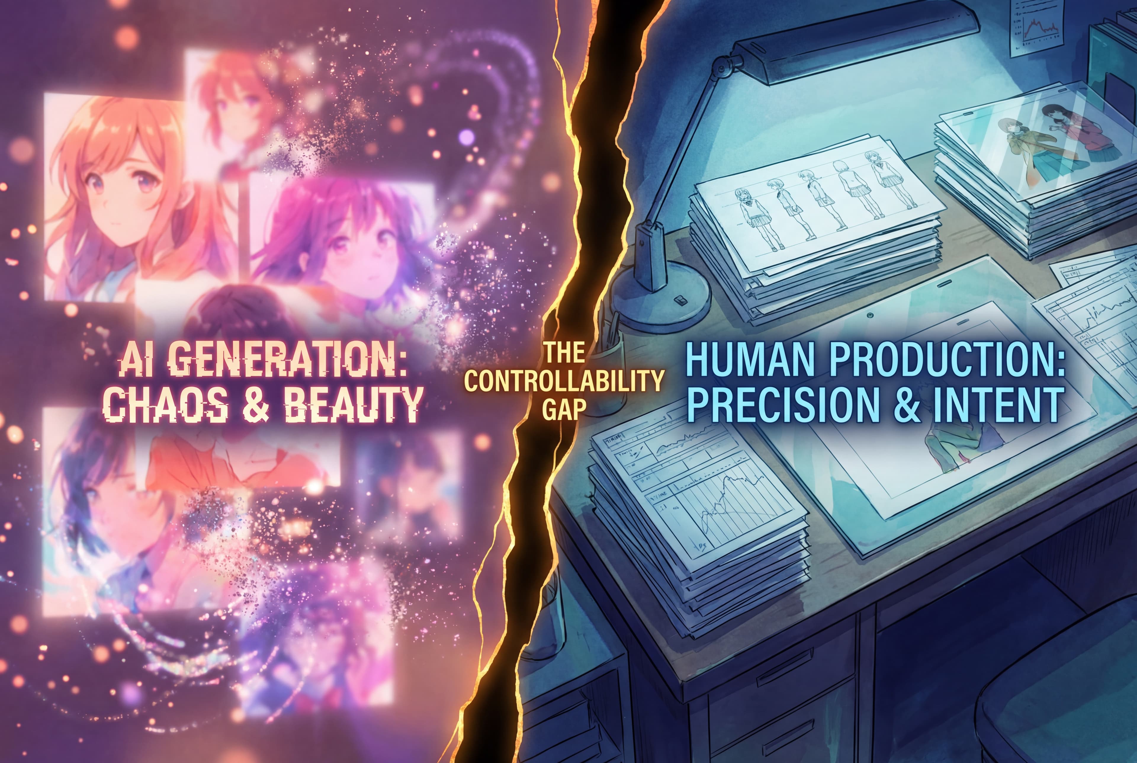 The Controllability Gap ,  AI generation vs. production pipeline requirements