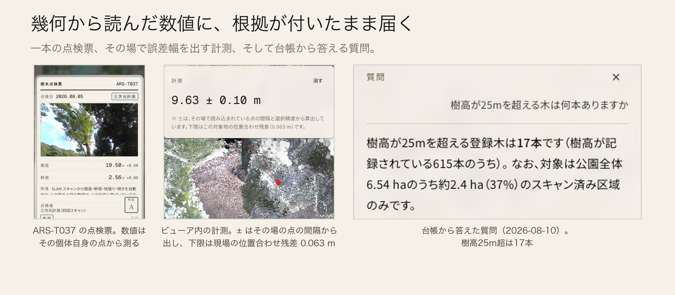 一本の点検票、その場で誤差幅を出す計測、台帳から答える質問